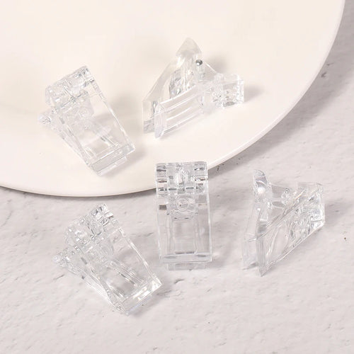 5/10pcs Crystal Nail Art Extension Clip Quick Building Acrylic UV Gel