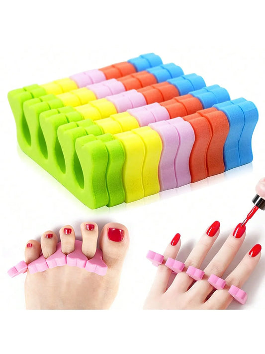 Multicolour Nail Art Toe Separators Finger Separators Sponge Soft UV