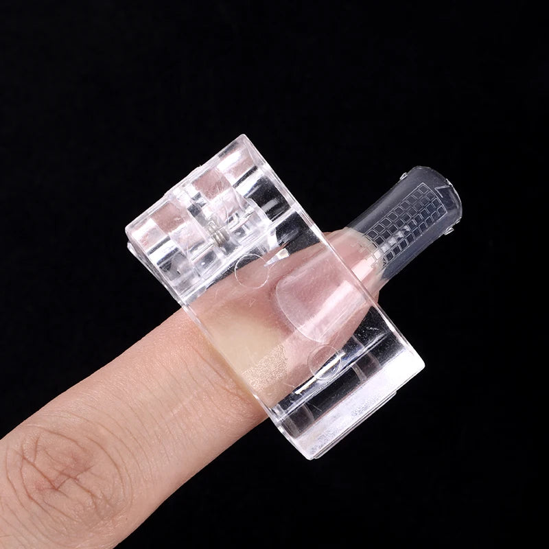 5/10pcs Crystal Nail Art Extension Clip Quick Building Acrylic UV Gel