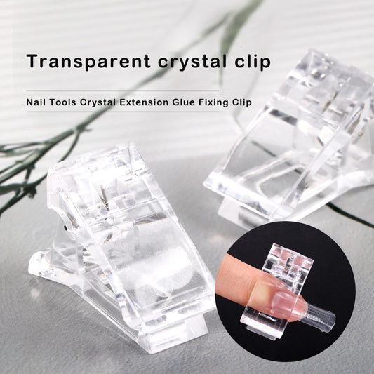 5/10pcs Crystal Nail Art Extension Clip Quick Building Acrylic UV Gel